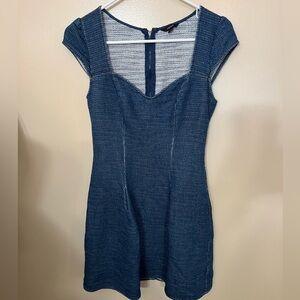 Guess Blue Denim Look Dress Sz 4 EUC